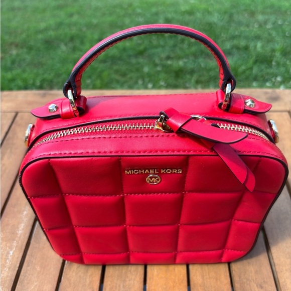 Michael Kors Red Quilted Leather Box Bag – Like New - Picture 7 of 11